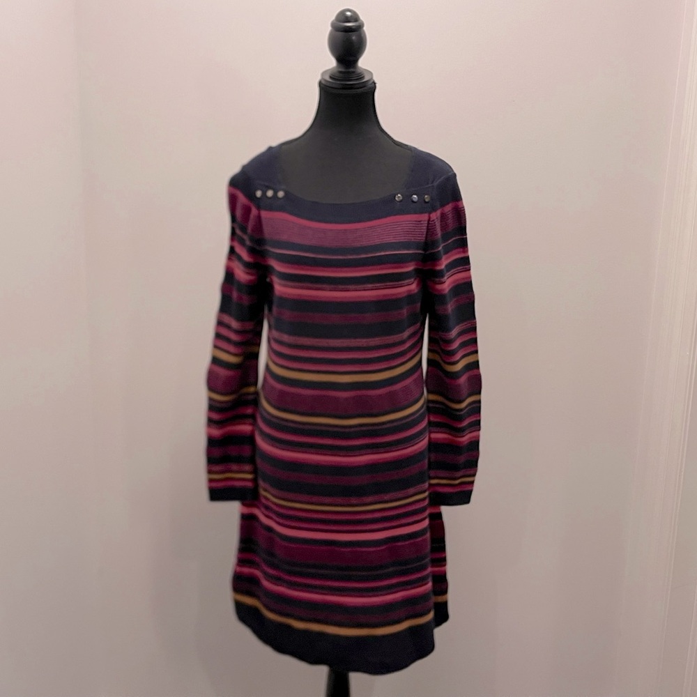 Monsoon Knitted Striped Sweater Dress